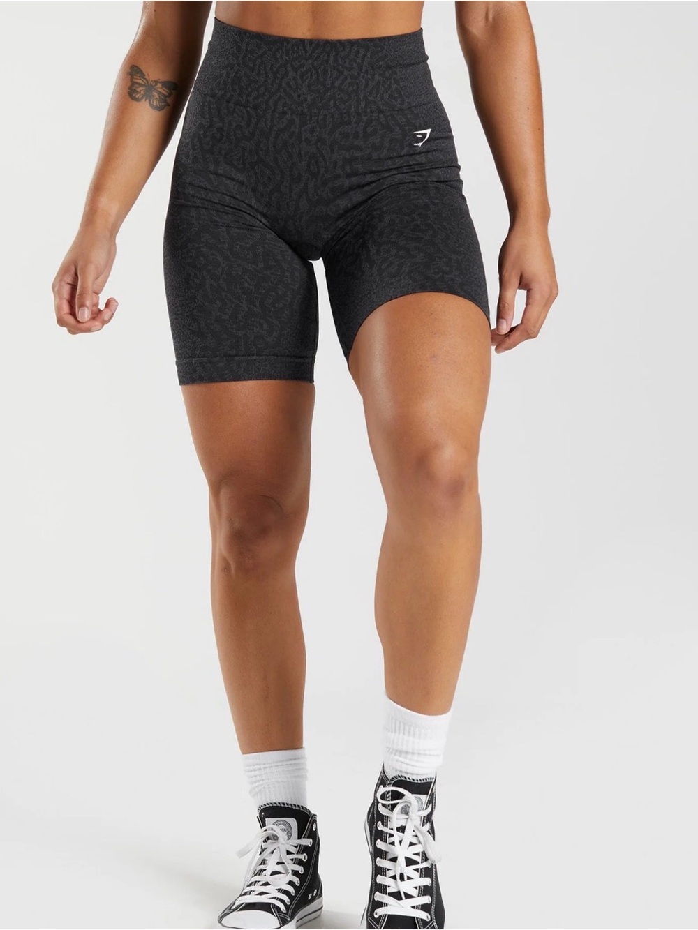 GYMSHARK Seamless High-Waist Biker Shorts - Black